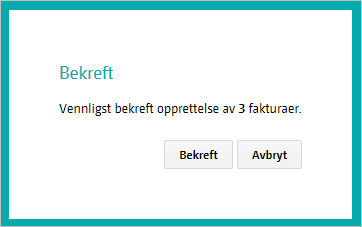 Bekreft opprettelse