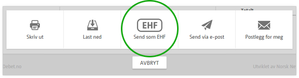 Send ehf faktura