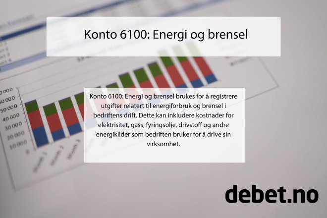 Konto 6100 Energi og brensel