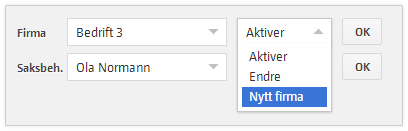 Nytt sekundærfirma